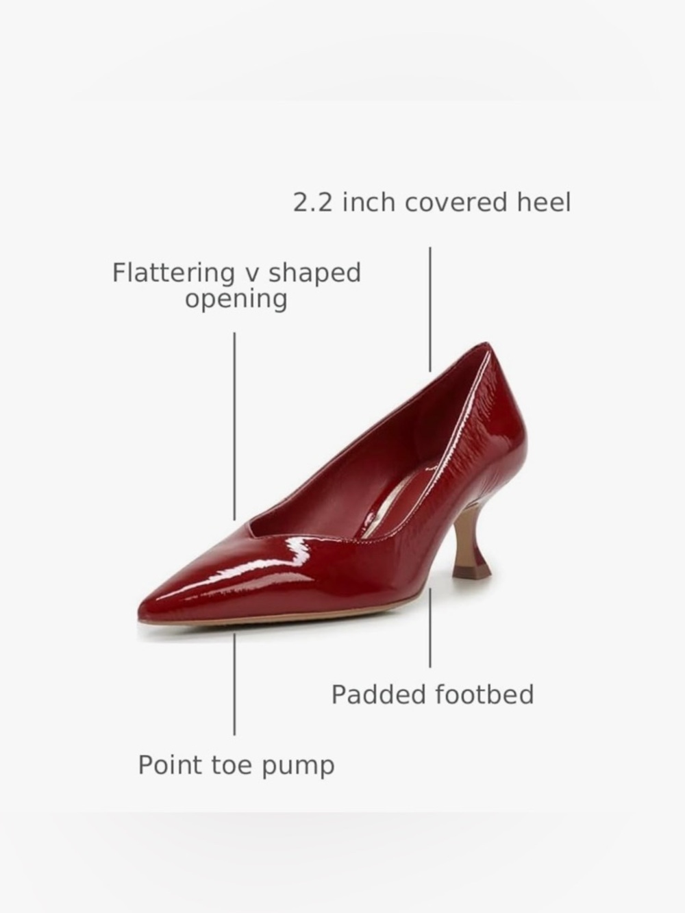 NIB— Vince Camuto Women’s Margie Kitten Heel Pump, Size 8 - Picture 6 of 6